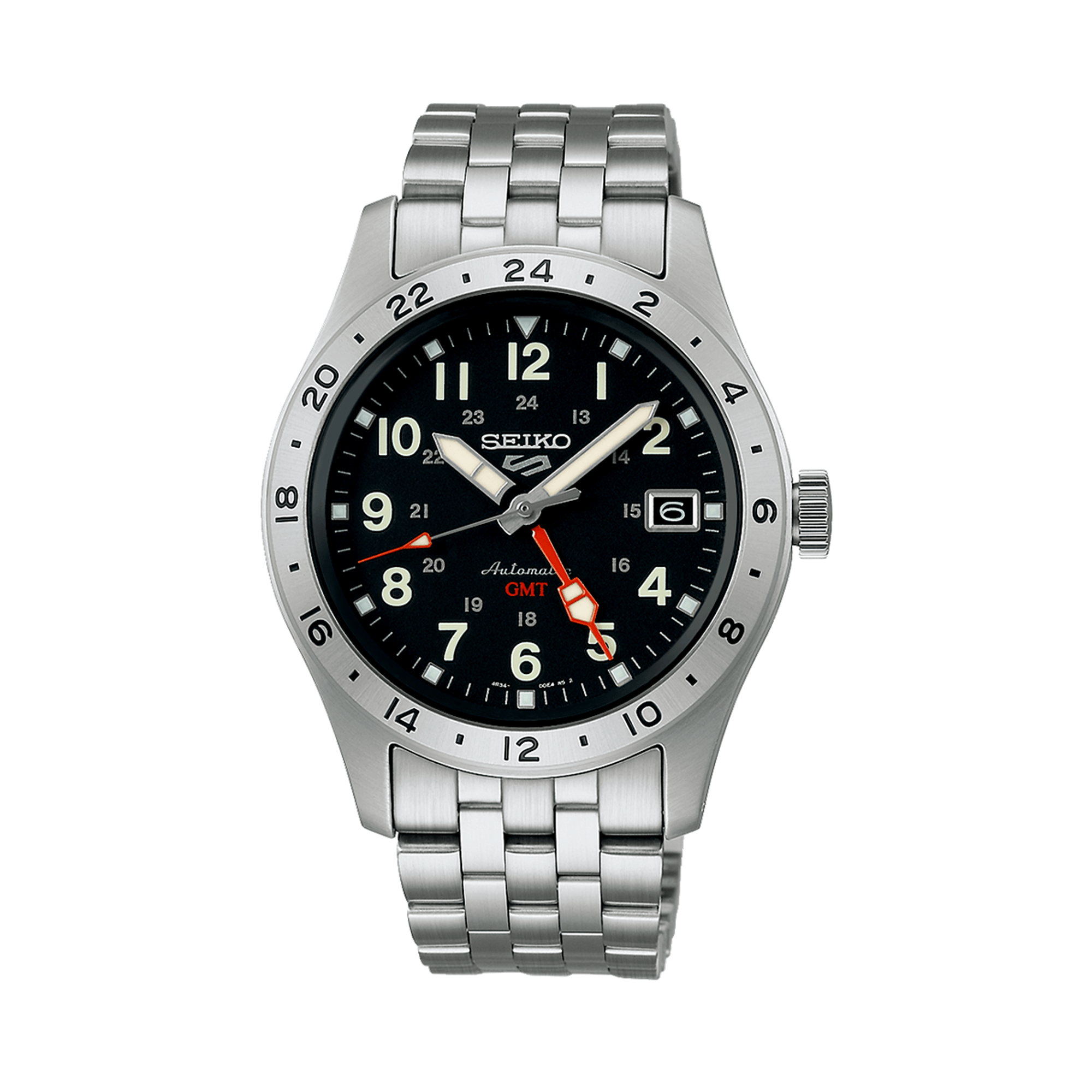 Seiko 5 Automatic GMT Men's 39.40mm Watch SSK023K