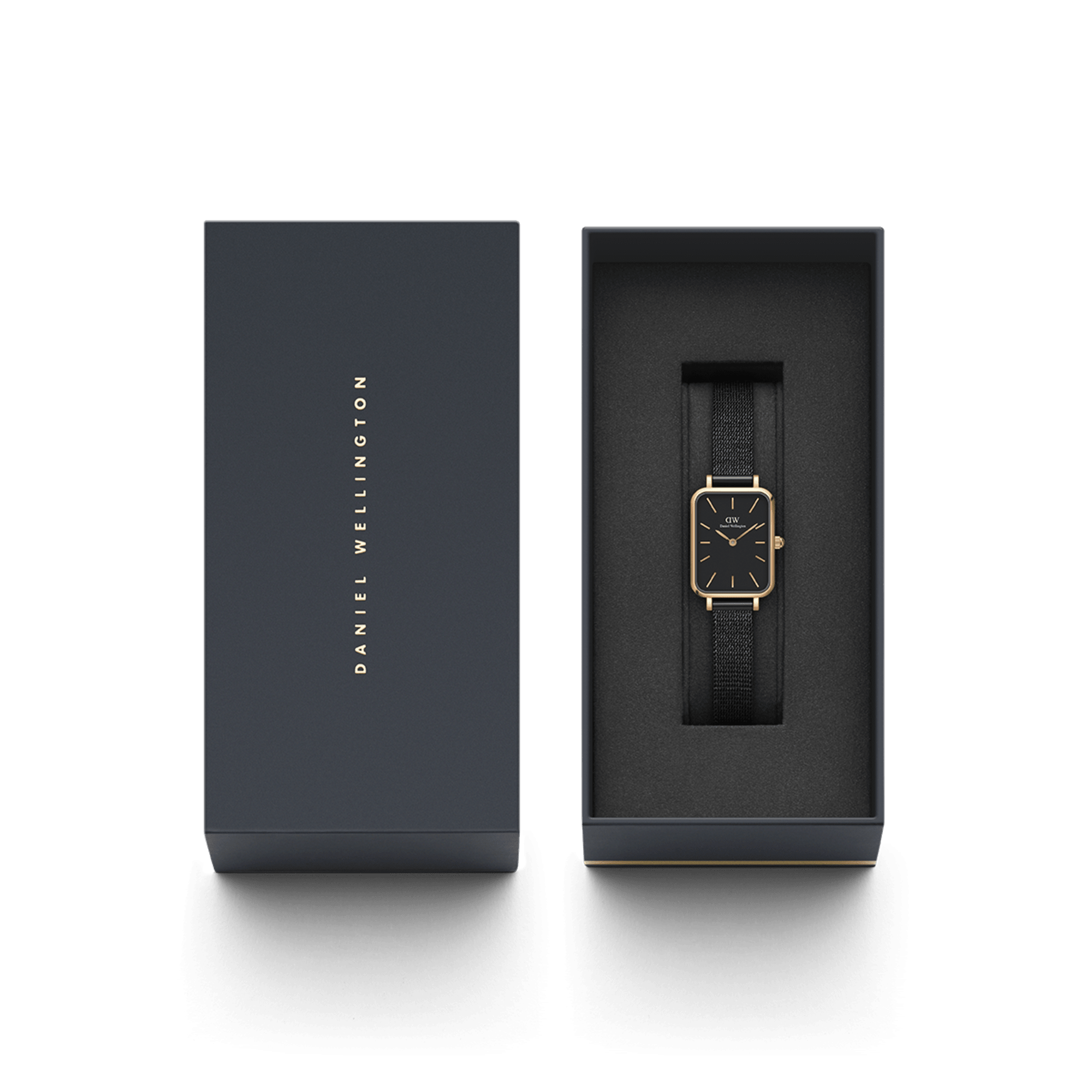 Daniel Wellington Quadro 29X36.5 Pressed Ashfield Rose Gold & Black Watch