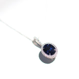 18ct White Gold Sapphire Pendant