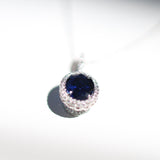 18ct White Gold Sapphire Pendant