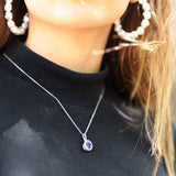 18ct White Gold Sapphire Pendant