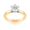1.00ct TW Diamond Solitaire Engagement Ring in 18ct Yellow and White Gold
