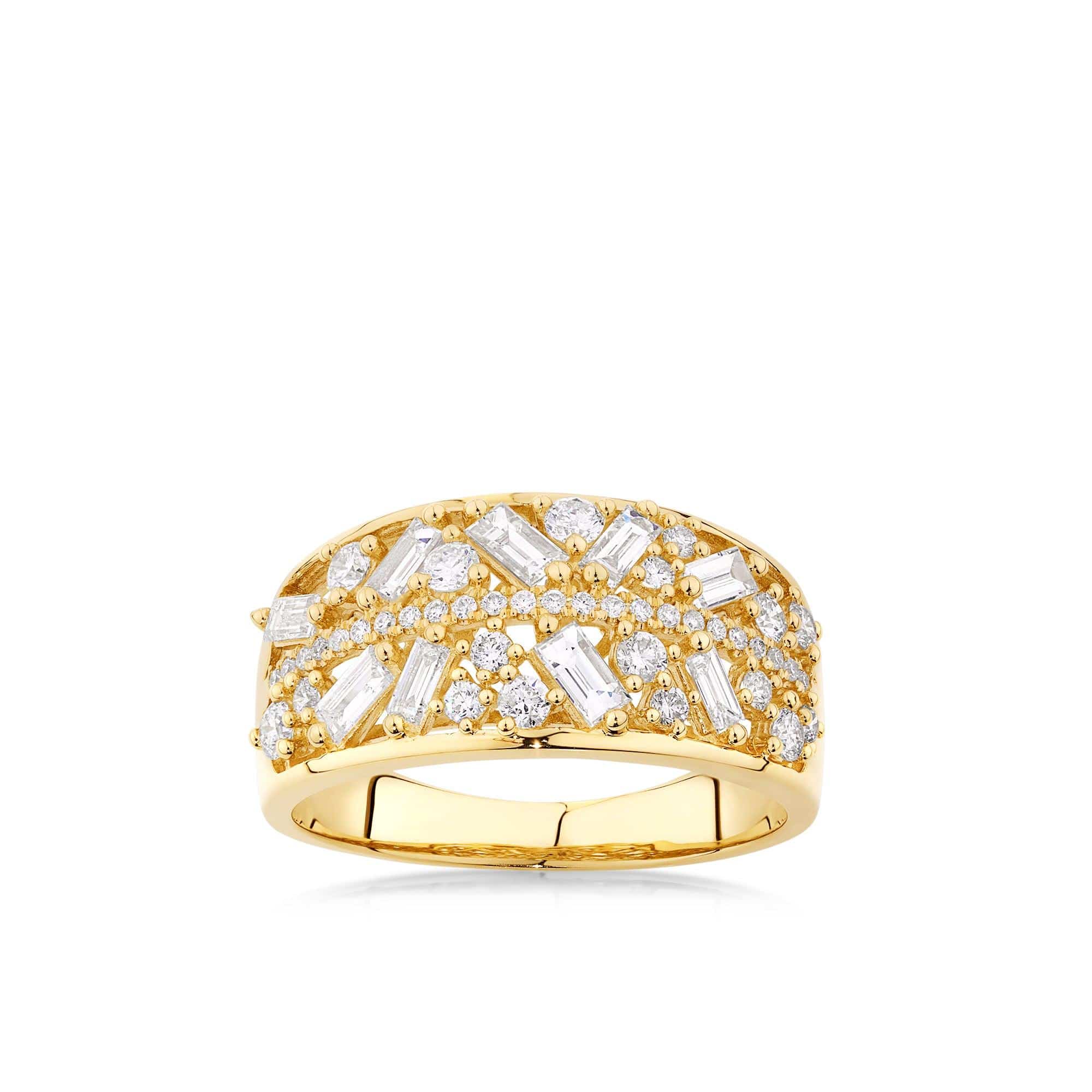 1.00ct TW Fancy Cut Diamond Dress Ring in 9ct Yellow Gold