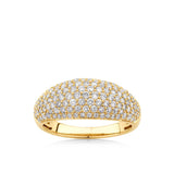 1.00ct TW Diamond Pavé Dome Ring in 9ct Yellow Gold