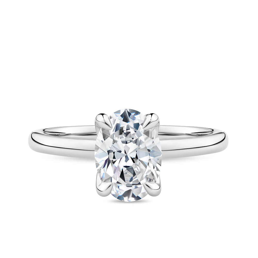 1.50ct Solitaire Oval-Cut GIA-Certified Lab Grown Diamond Engagement Ring in 18ct White Gold