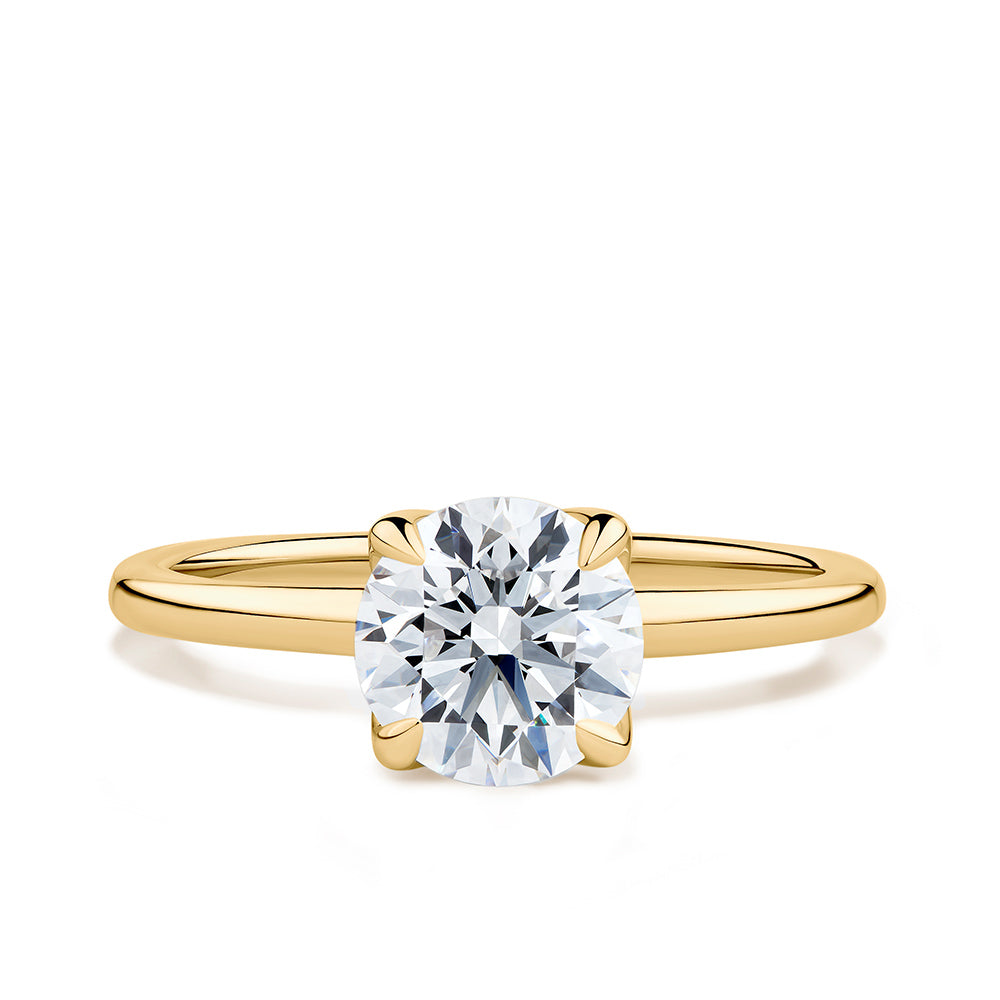 1.50ct Solitaire Round Brilliant-Cut GIA-Certified Lab Grown Diamond Engagement Ring in 18ct Yellow Gold