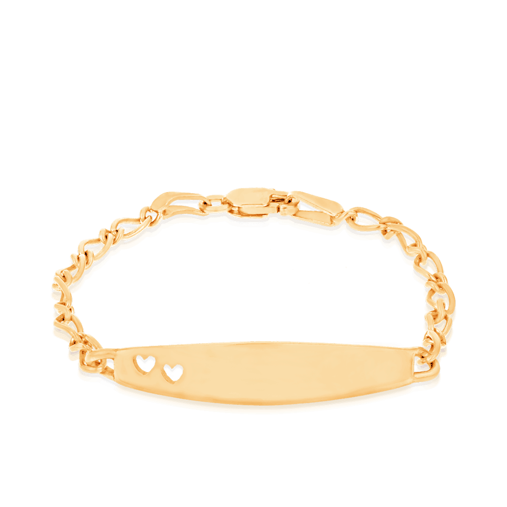 10cm Newborn/Baby ID Bracelet in 9ct Yellow Gold