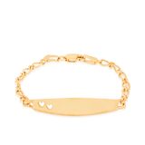 10cm Newborn/Baby ID Bracelet in 9ct Yellow Gold