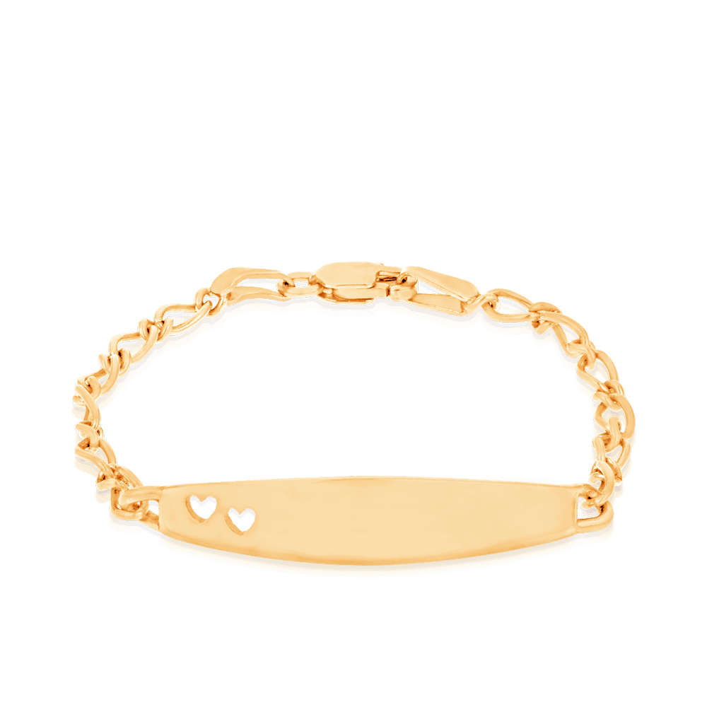 10cm Baby/Newborn ID Bracelet in 9ct Yellow Gold - Wallace Bishop