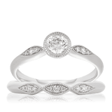 0.51ct TW Diamond Engagement & Wedding Bridal Set in 18ct White Gold