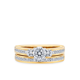 1.00ct TW Diamond Ring Bridal Set in 9ct White Gold
