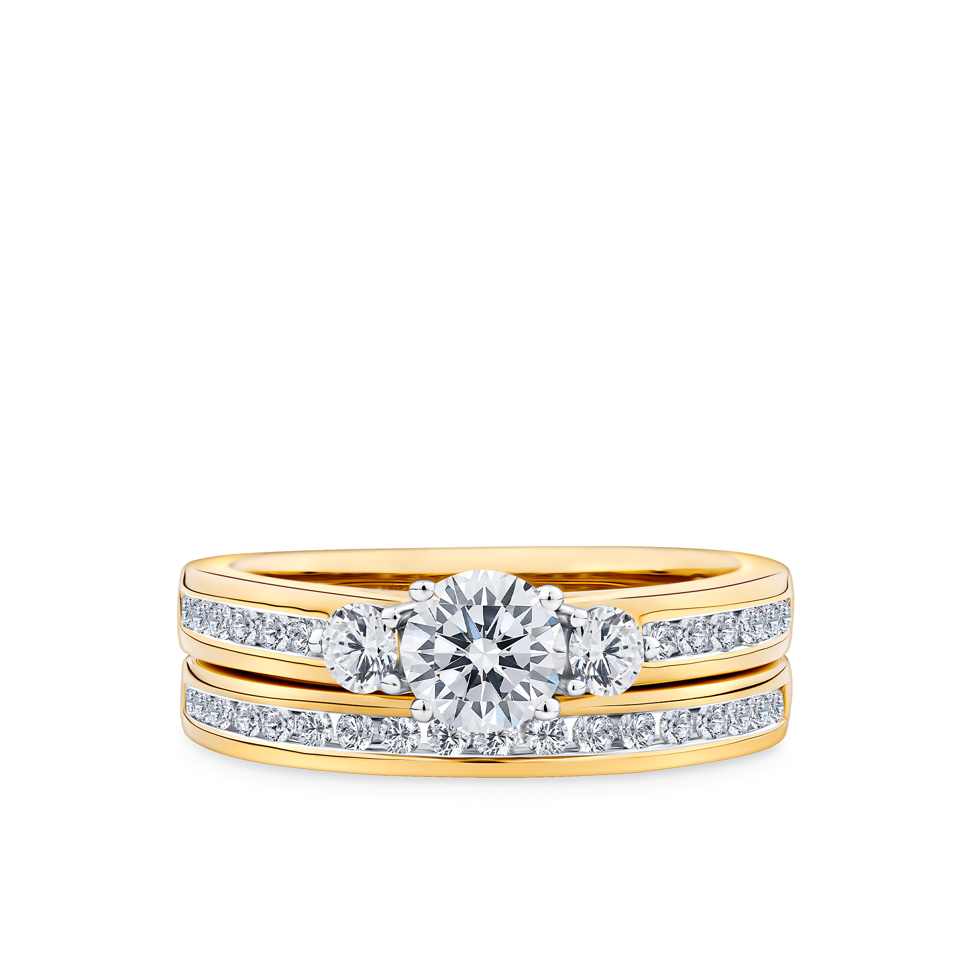 1.00ct TW Diamond Ring Bridal Set in 9ct White Gold