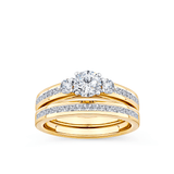1.00ct TW Diamond Ring Bridal Set in 9ct White Gold
