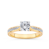 1.01ct TW Diamond Solitaire Ring in 18ct Yellow and White Gold
