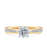 1.01ct TW Diamond Solitaire Ring in 18ct Yellow and White Gold