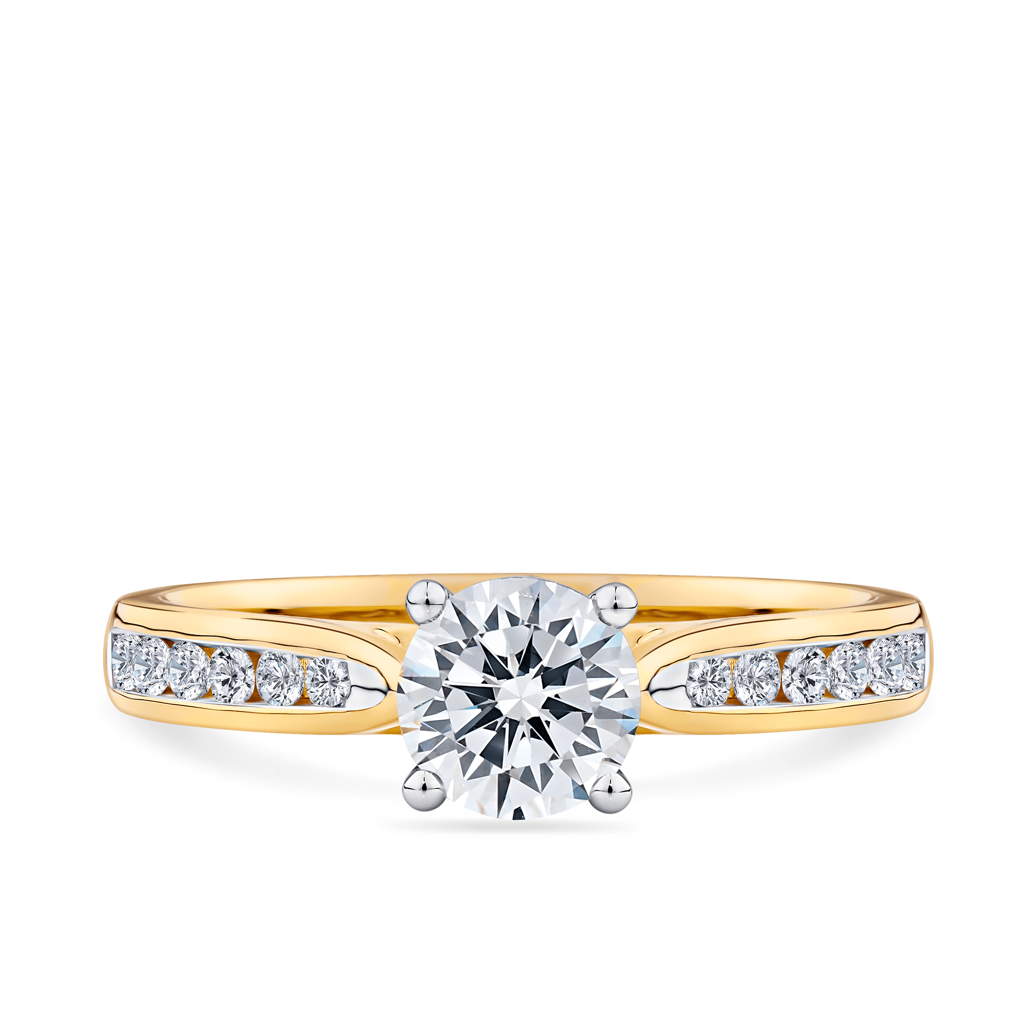 1.01ct TW Diamond Solitaire Ring in 18ct Yellow and White Gold