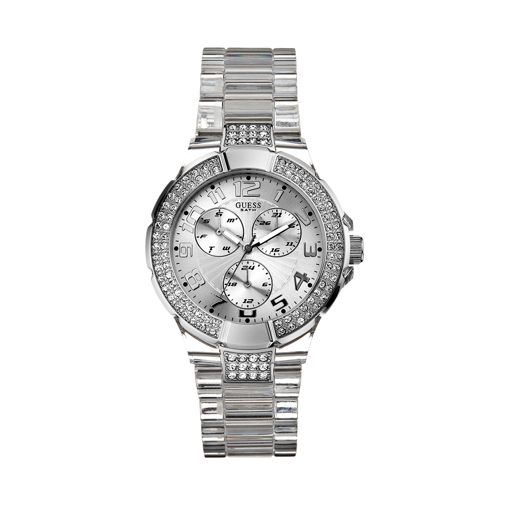 Guess Women's Stainless Steel and Resin Quartz Watch W13574L1