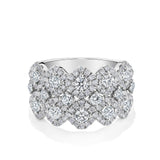 Round Brilliant Cut Diamond Clustered Dress Ring in 18ct White Gold