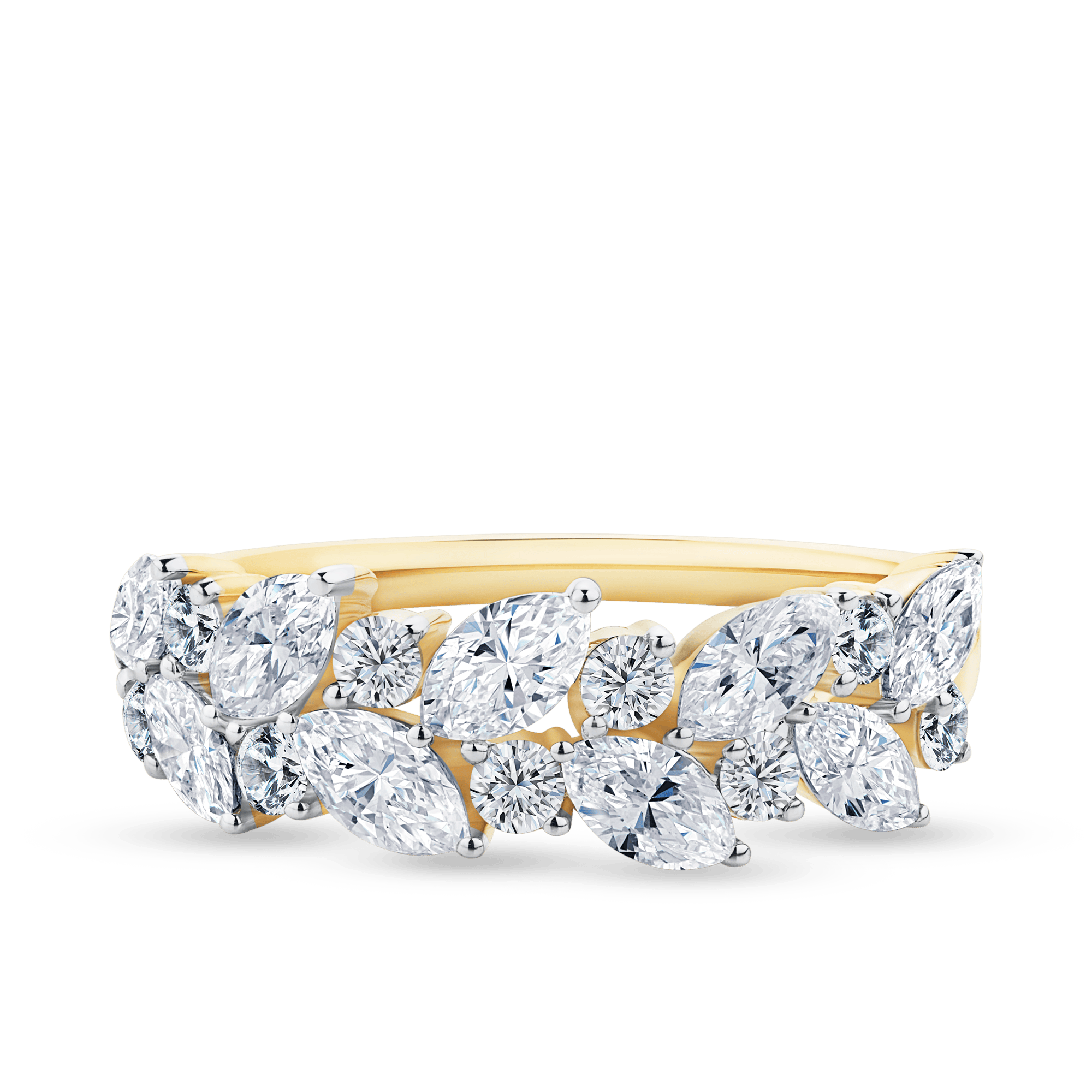 1.32ct TW Diamond Cluster Dress Ring in 9ct Yellow Gold