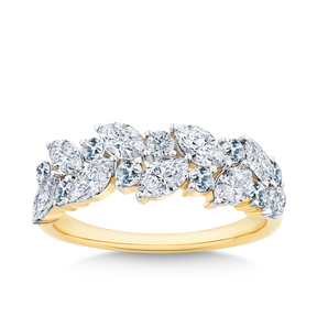 1.32ct TW Diamond Cluster Dress Ring in 9ct Yellow Gold