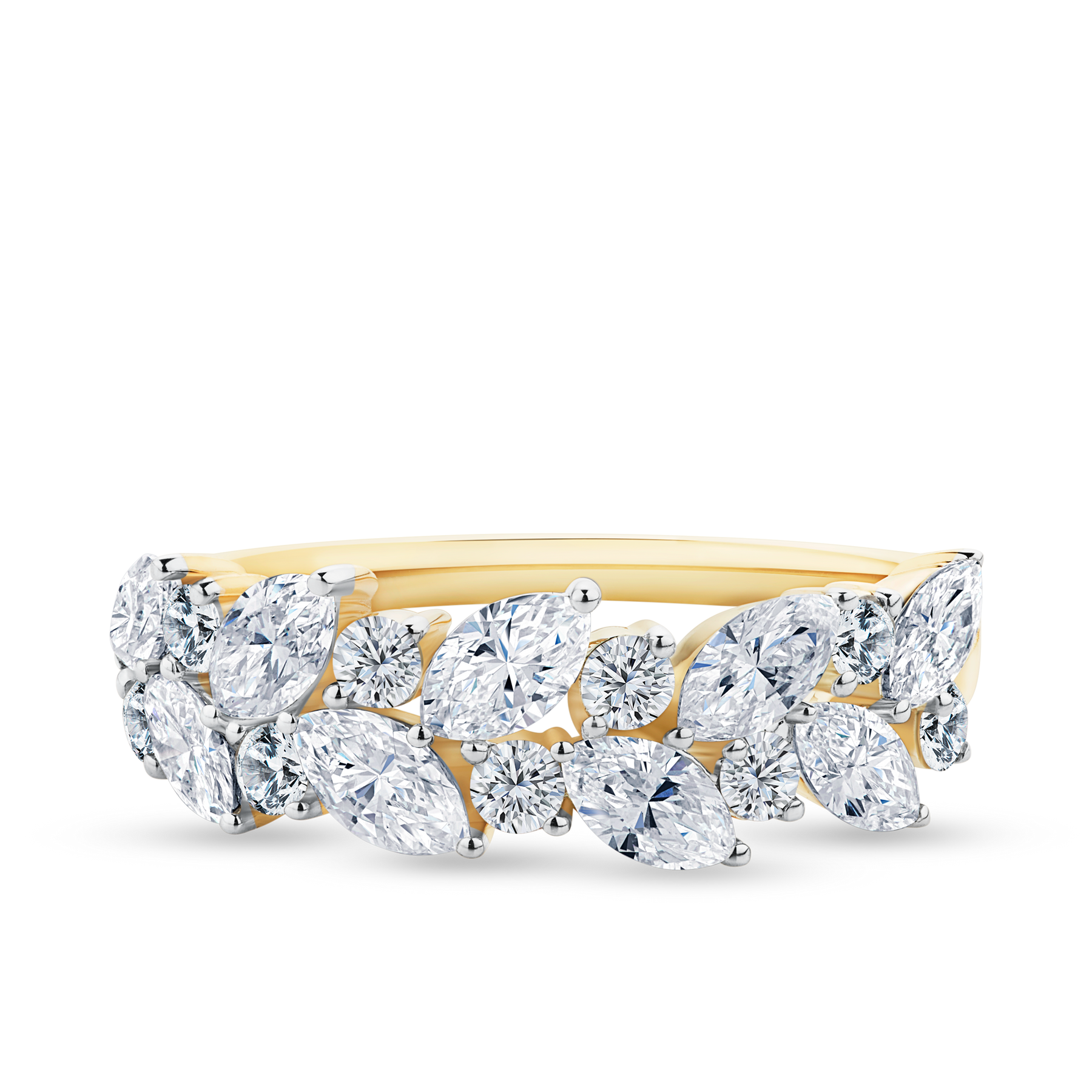 1.32ct TW Diamond Cluster Dress Ring in 9ct Yellow Gold