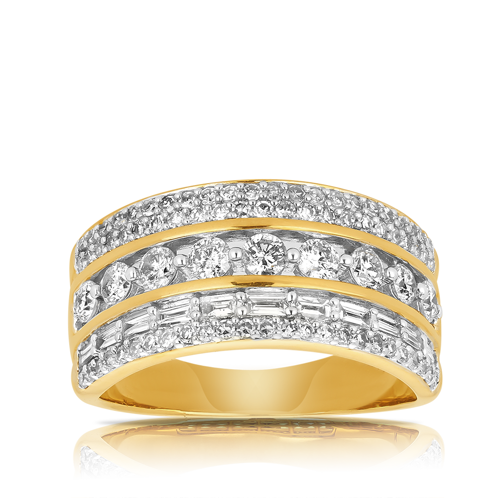 Diamond Dress Ring in 9ct Yellow Gold