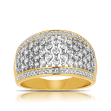 Diamond Dress Ring in 9ct Yellow Gold TGW 1.00ct