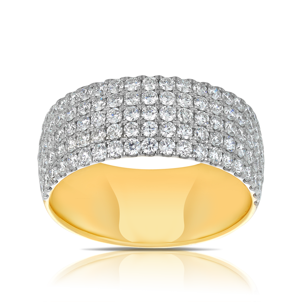 1.50ct TW Diamond Pavè Dress Ring in 18ct Yellow Gold