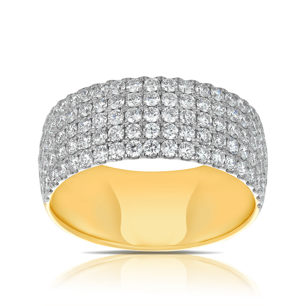1.50ct TW Diamond Pavè Dress Ring in 18ct Yellow Gold