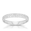 Diamond Double Row Band in 18ct White Gold TGW 0.50ct