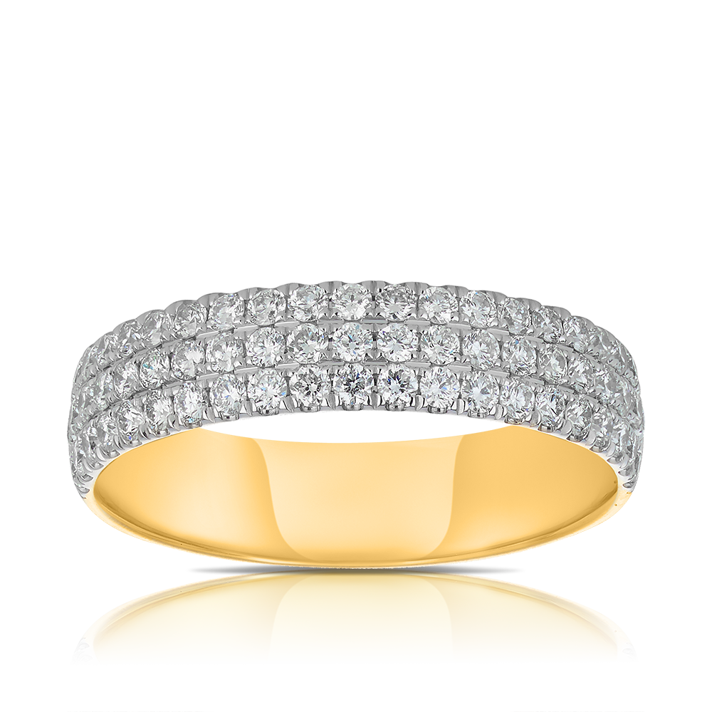 Diamond Claw Set Dress Ring in 18ct Yellow Gold