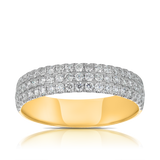 0.75ct TW Diamond Pavè Dress Ring in 18ct White and Yellow Gold