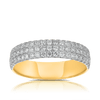 0.75ct TW Diamond Pavè Dress Ring in 18ct White and Yellow Gold