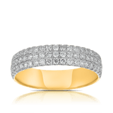 0.75ct TW Diamond Pavè Dress Ring in 18ct White and Yellow Gold