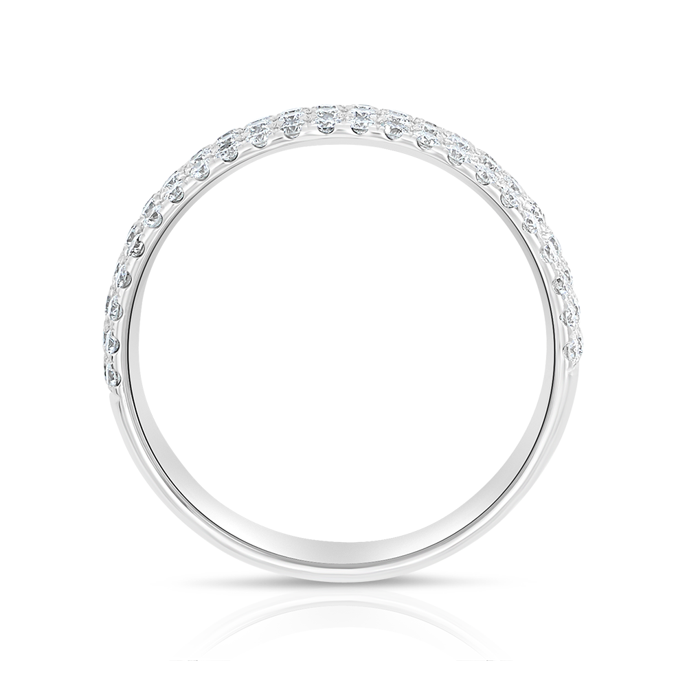 Diamond Dress Ring in 18ct White Gold TGW 1.01ct