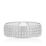 Diamond Dress Ring in 18ct White Gold TGW 1.01ct