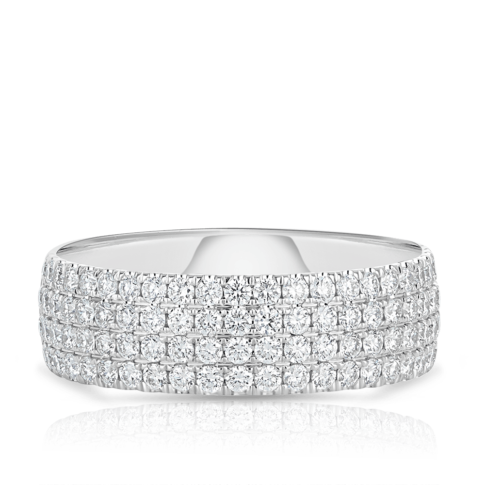 1.00ct TW Diamond Pavè Dress Ring in 18ct White Gold