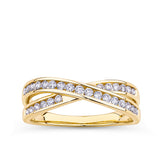 0.50ct TDW Diamond Weave Ring in 9ct Yellow Gold