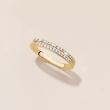 Diamond Baguette Dress Ring in 9ct Yellow Gold