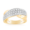 Round Brilliant Cut Diamonds Grain Set in 9ct Yellow Gold TDW 0.49ct.