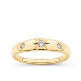 0.10ct TDW Diamond Star Set Ring in 9ct Yellow Gold