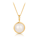 15mm Mabe Pearl Pendant in 9ct Yellow Gold