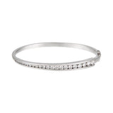 2.00ct TW Diamond Oval Bangle in 18ct White Gold