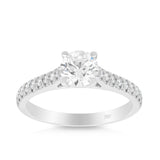 1.24ct TW Round Brilliant Cut Diamond Engagement Ring in 18ct White Gold