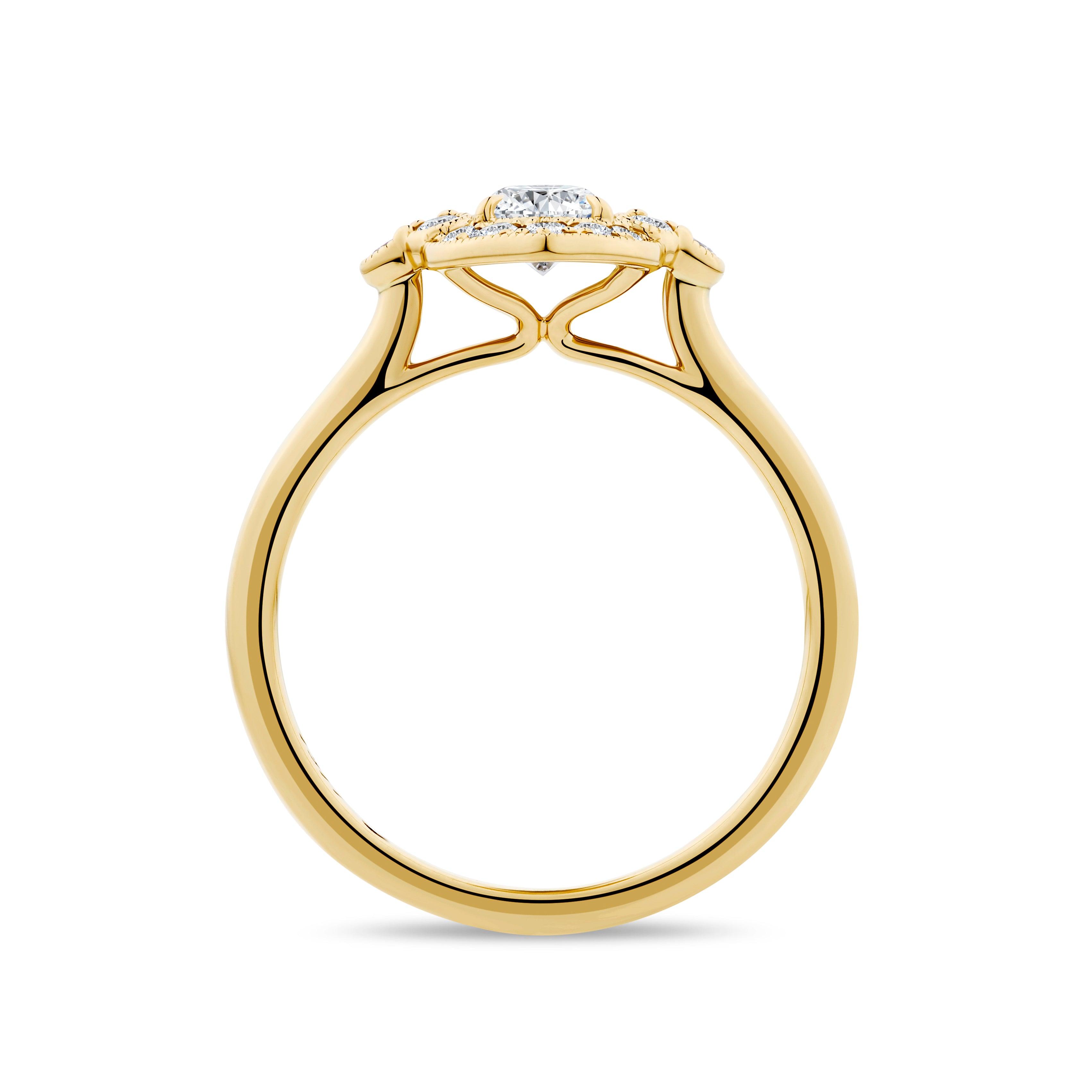 1917™ 1.36ct TW Diamond Three Stone Engagement Ring in 18ct Yellow Gold