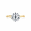 1917™ 0.56ct TW Diamond Flower Halo Engagement Ring in 18ct Yellow and White