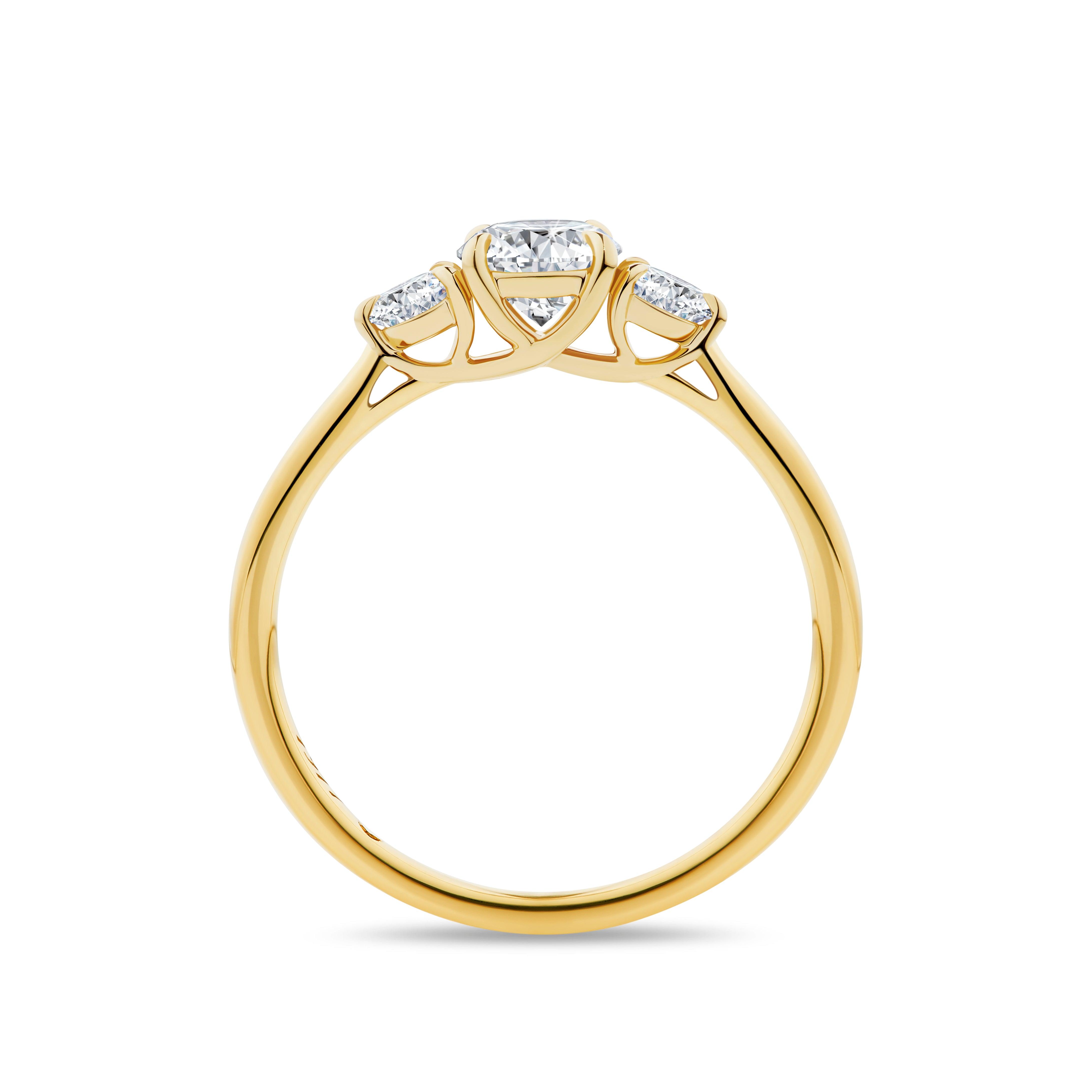 1917™ 0.87ct TW Diamond Three Stone Engagement Ring in 18ct Yellow Gold