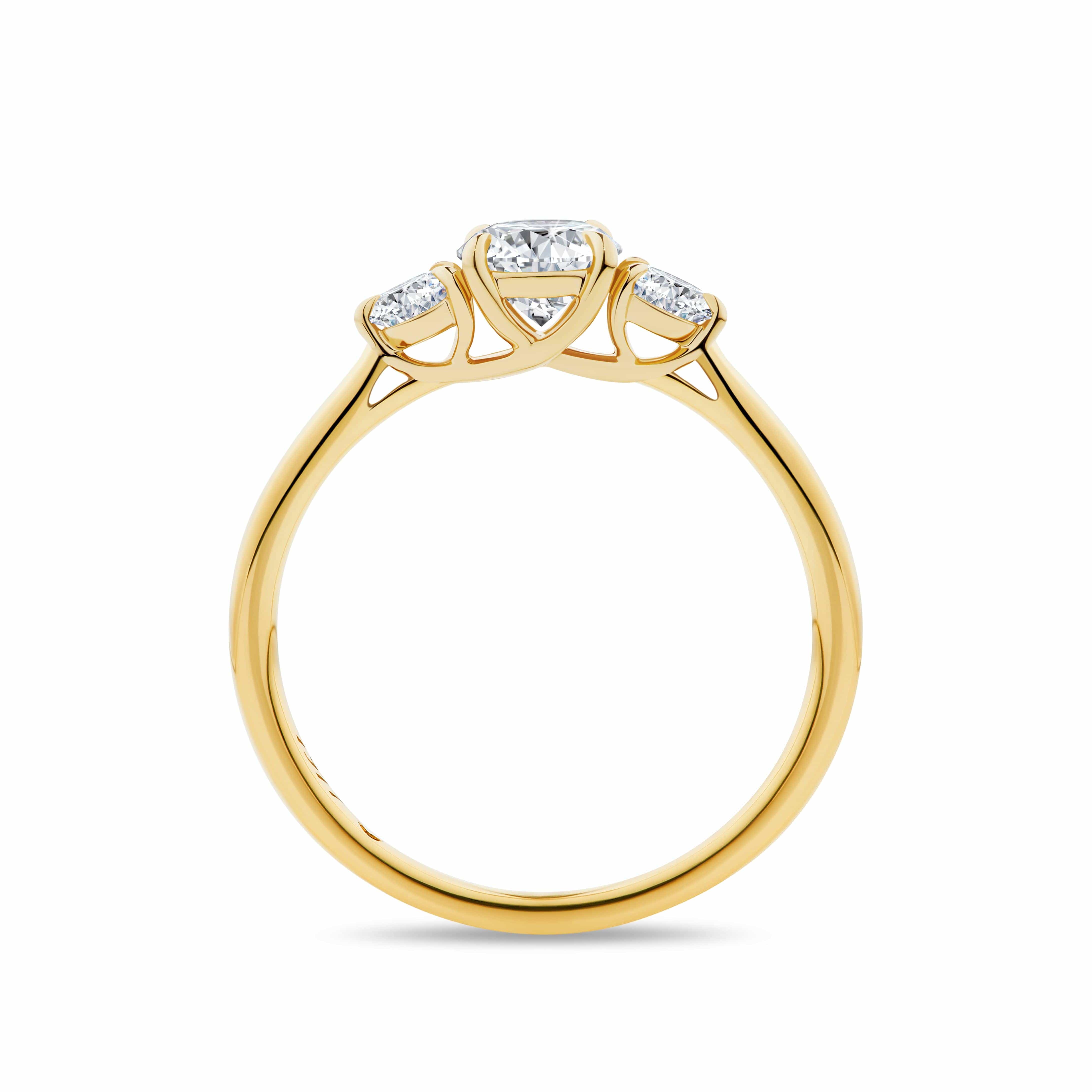 1917™ 0.87ct TW Diamond Three Stone Engagement Ring in 18ct Yellow Gold
