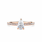1917™ 0.96ct TW Diamond Pear Solitaire Engagement Ring in 18ct Rose Gold