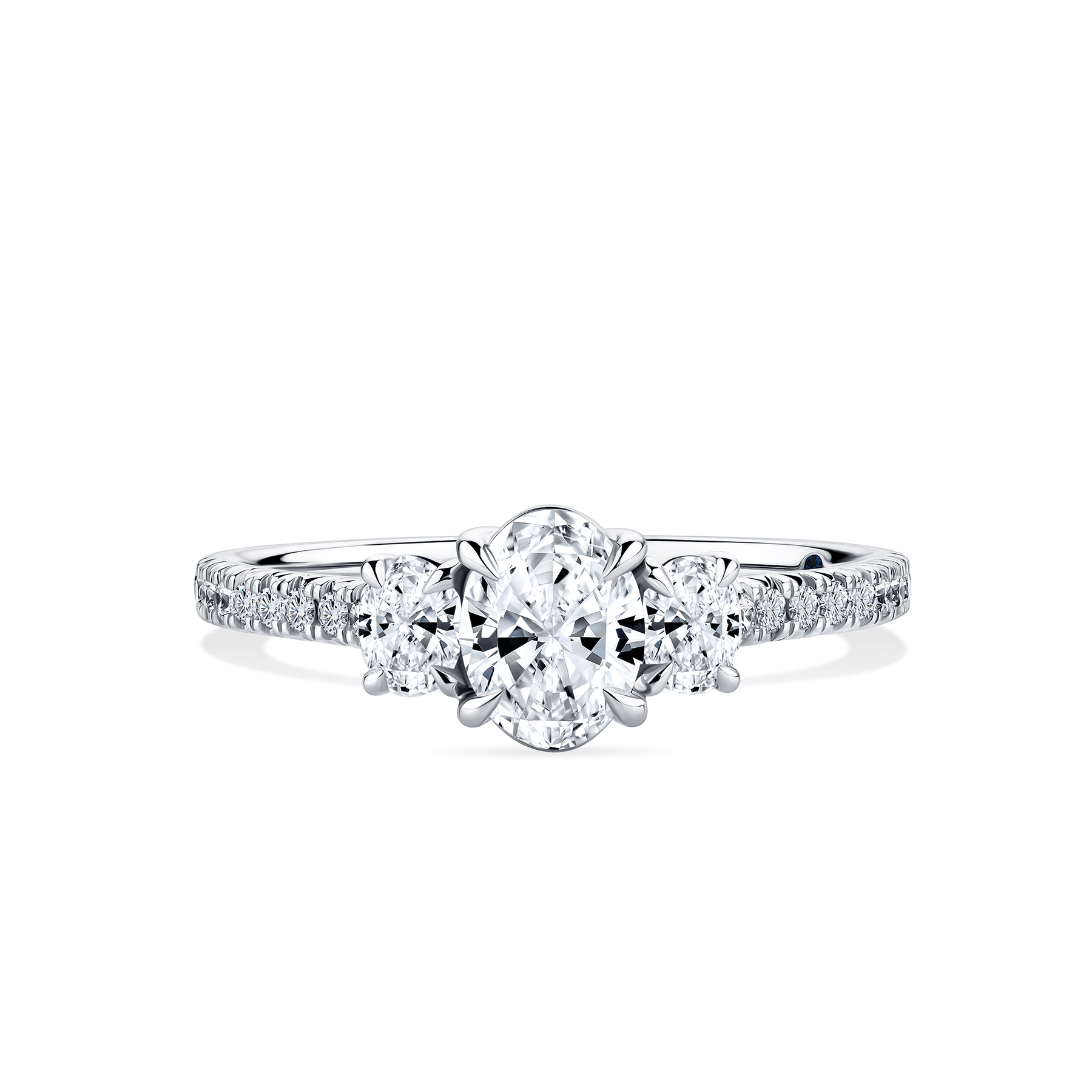 1917™ 1.12ct TW Diamond Three Stone Engagement Ring in 18ct White Gold - Wallace Bishop